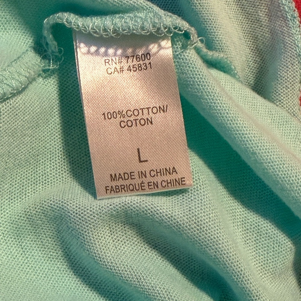 BNWOT Women's Cotton Aqua Button-Down Tank Top - Picture 7 of 7